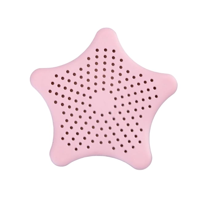 Wosthever Filtro de fregadero portátil lindo decorativo Flexible hogar cocina inodoro lavabo drenaje de piso con ventosa rosa claro Type1 NO1