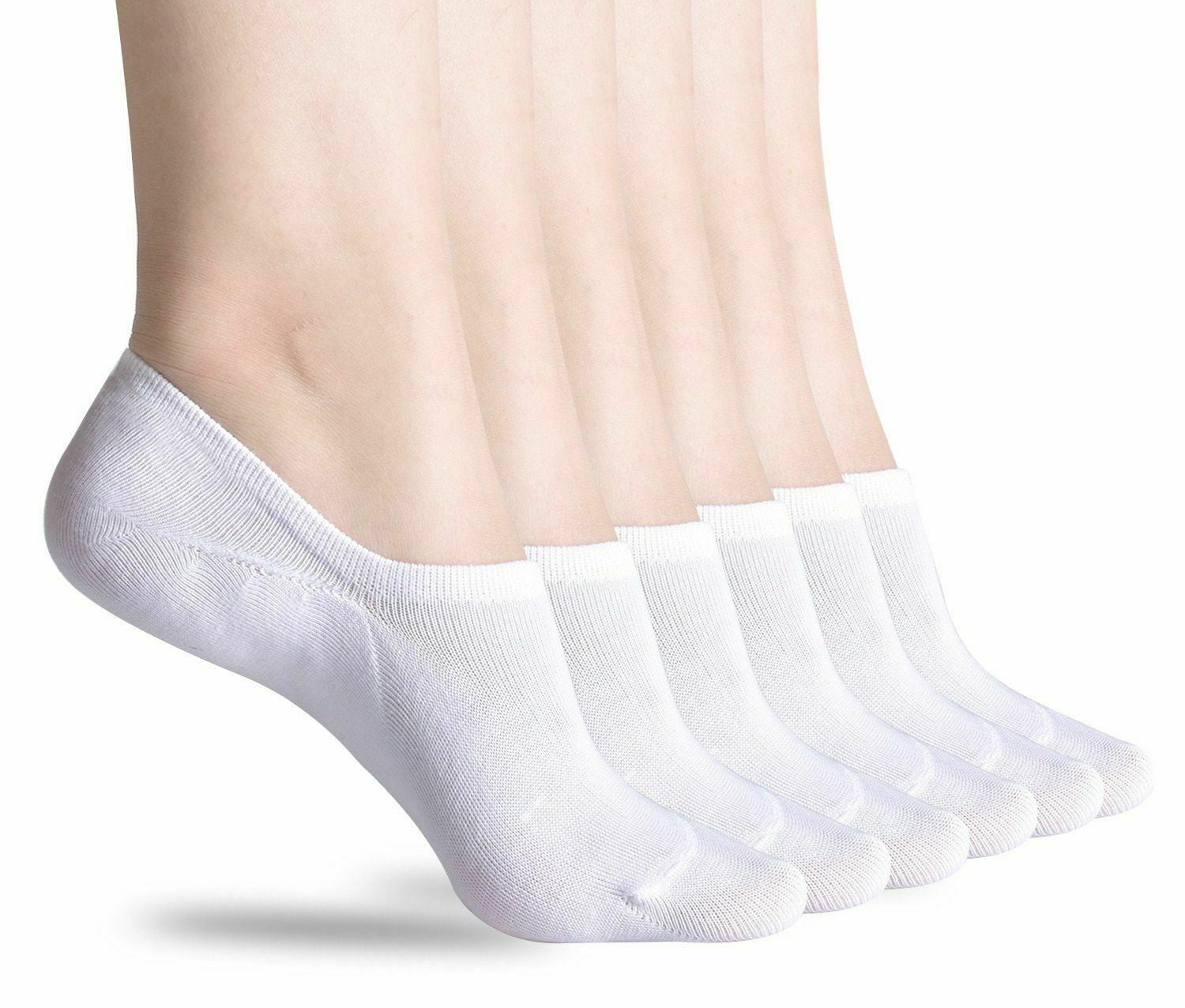 Mascarry - Men Casual Cotton Non-Slip Invisible Low Cut No Show Socks-6 ...