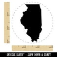 thumbnail image 2 of Illinois State Silhouette Self-Inking Rubber Stamp Ink Stamper - Black Ink - Small 3/4 Inch, 2 of 7