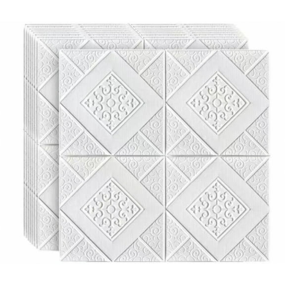 10 Pcs Ceiling Wallpaper 3D Waterproof Wall Stickers Adhesive Foam Wallpaper Wall Decoration Home Decoration