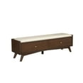 thumbnail image 6 of Alpine Furniture Flynn 59 in. W Upholstered Bench in Walnut, 6 of 8