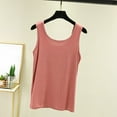 thumbnail image 5 of Women's Casual U Neck Camisole Tank Top For Home Comfort And Daily Wear Soft Stretchy Breathable Basic Layering Piece Satin Camisole for Women Lacy Top Top Pack Women Bra Tops for Women with Support, 5 of 8