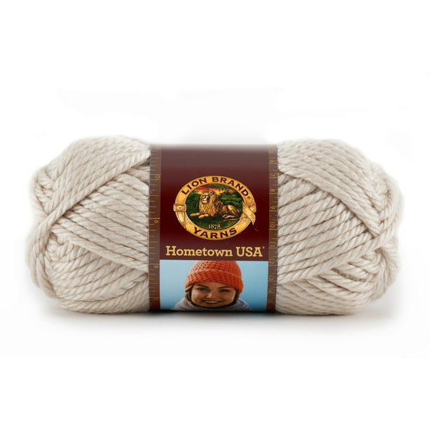 (2 Pack) Lion Brand Yarns Hometown USA Houston Cream Classic Bulky Yarn, 1 Each