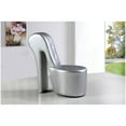thumbnail image 2 of Best Master High Heel Faux Leather Crystal Studs Shoe Chair in Silver, 2 of 4