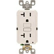 Leviton Smartlockpro 2-Pole Hospital Grade Duplex Gfci Receptacle With Led, White, Nema 5-20R, 125 Volts, 20 Amps