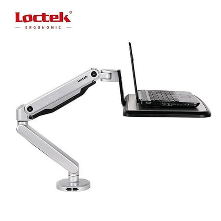 Loctek S2L Sit Stand Workstation Gas Spring Ergonomic Height Adjustment Laptop Mount Arm Stand with USB Port for 10