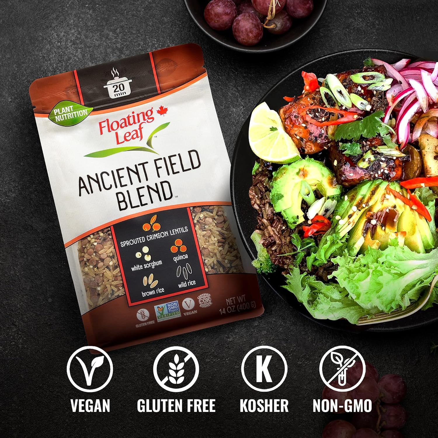 Floating Leaf Ancient Field Blend Rice 14 oz (Pack Of 6)