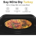 thumbnail image 2 of Superjoe 22QT Electric Roaster Oven with Visible & Self-Basting Lid, Adjustable Temperature, Removable Pan Rack, Stainless Steel, Blue, 2 of 9