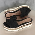 thumbnail image 5 of Juosiy Sandales à Plateforme Compensée pour Femmes Bout Ouvert Décontracté Été Classique Plage Mules Chaussures, 5 of 5