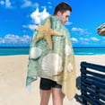 thumbnail image 4 of Coolnut 31"x71" Beach Towel with Travel Bag, Starfish Seashell on Summer Beach Sea Oversized Sand Free Beach Blanket Quick Dry Pool Bath Camping Towels for Travel, 4 of 6