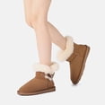 thumbnail image 2 of EVER AU Women Robin Horn Toggle button Mini Boots - Chestnut, 2 of 11
