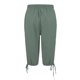 thumbnail image 4 of Pantalones de lino para mujer con bolsillos, cintura alta con cordón elástico, largo cinco octavos, confeccionados en suave tejido de poliéster, informales, para el parque, fiestas o citas., 4 of 7