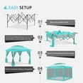 thumbnail image 4 of Meetleisure 11'x11' Pop Up Gazebo for Patios, Outdoor Canopy Tent with Sidewalls, Mosquito Netting, Pop Up Shelter for Wedding Party, Blue, 4 of 12