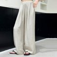 thumbnail image 7 of CPNG Girls Wide Leg Pants Elastic High Waist Straight Leg Casual Pants Lightweight Breathable Streetwear Pants, 7 of 7