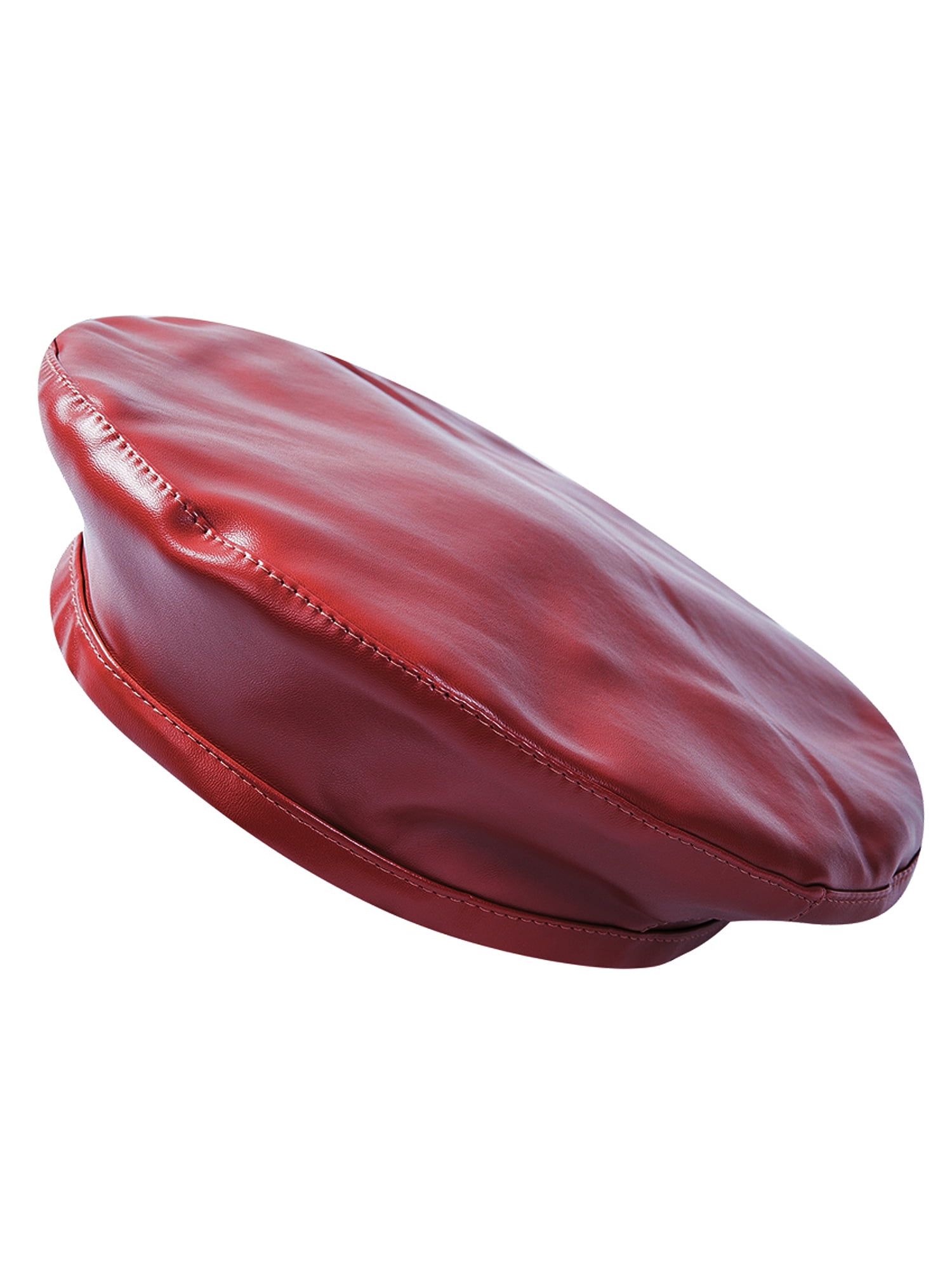 Frobukio Women's PU Leather Beret Hat 