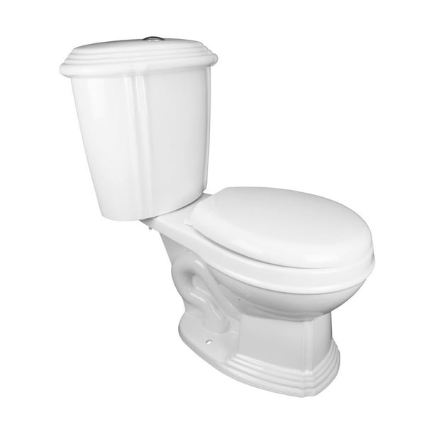 Sheffield 2 Piece Round Toilet White Ceramic 0.8/1.6 GPF Dual Flush