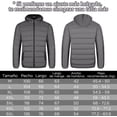 thumbnail image 3 of Chaqueta de Plumón para Hombre con Capucha, Chamarra Invierno Hombre, Chamarra Impermeable Hombre, Chaqueta para Hombre con Cremallera, Chamarra Gruesa y Cálida, para Correr, Viajes, 3 of 4