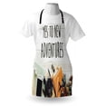 thumbnail image 3 of Adventure Apron Say Yes To New Adventures Text Travel Preparations Theme Wanderlust Concept Retro, Unisex Kitchen Bib Apron with Adjustable Neck for Cooking Baking Gardening, Multicolor, by Ambesonne, 3 of 3