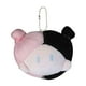 thumbnail image 1 of Llavero con cabeza de muñeco de peluche, llavero de peluche, colgante con dije para muñeca, juguete rosa y negro, 1 of 7
