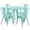 Mint Green, variant on Bowery Hill 5 Piece Metal Patio Dining Set in Mint Green