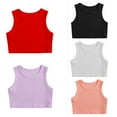 thumbnail image 7 of SILVERCELL Toddler Girls' 1 Pack Ribbed Knit Cami Crop Tops, 2-9T Little Girls Sleeveless Round Neck Casual Baisc Crop Tank Tops, 7 of 7
