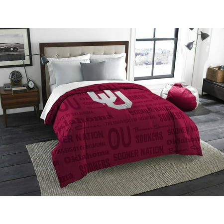 Oklahoma Sooners Full Comforter - NCAA Oklahoma Sooners Anthem Twin or Full Bedding Comforter, 1 Each