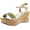 Taupe, variant on DBDK Womens Laveda-1 Ankle Strap Cork Wedge Platform Sandals