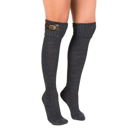 MUK LUKS® Women's 3 Pair Buckle Cuff Over the Knee Socks