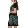 thumbnail image 2 of Disketp Mandala para Vestido de Manga Corta para Mujeres, Vestidos de Verano para Mujeres, Casual y Holgado para la Playa, 2 of 6