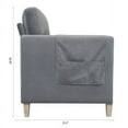 thumbnail image 7 of Fabric Upholstered Couch with Durable Solid Wood Frame, 79.5" Modern 3-Seater Sofa with Side Pocket and Soft Cushion, Modular Sofa for Living Room, Apartment, 7 of 7