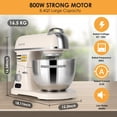 thumbnail image 5 of 8.4QT Commercial Stand Mixer 800W Aluminum Die Casting, Mixers Kitchen Electric Stand Mixer Metal Food Mixer with Stainless Steel 8L Bowl, Dough Hook, Whisk and Beater, Cream White, 5 of 10