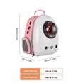 thumbnail image 3 of Carrier Pet Backpack Transpirable Pet Dog Outing Bag Space Pet Backpack (Blanco), 3 of 8