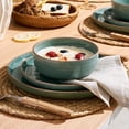thumbnail image 2 of Famiware Meteor 12 Pieces Dinnerware Set, Peacock Green, 2 of 5