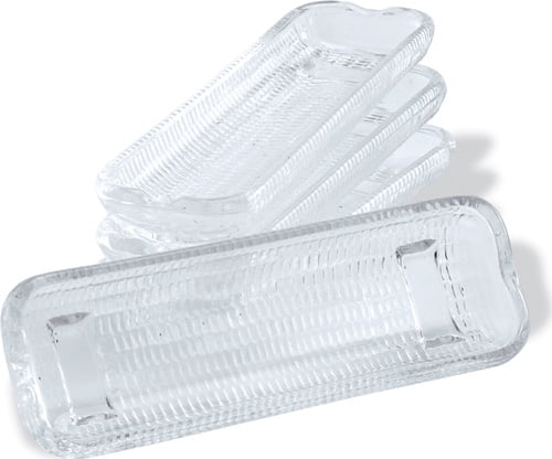 HIC Corn Dishes, Glass, Set of 4, 8.5-Inches