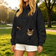 thumbnail image 3 of Cat Pouch Hoodie Pet Carrier Sweatshirt Large Pocket Pullover Shirt Wearable Cat Dog Carrier Hoodie, 3 of 3