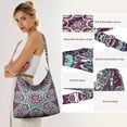 thumbnail image 4 of Moroccan Plaid Waist Bag – Unique Geometric Fanny Pack with Striped & Checkered Fusion Print, 4 of 5