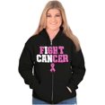 thumbnail image 3 of Breast Cancer I Can Fight Cancer Zip Hoodie Sweatshirt Women Brisco Brands S, 3 of 6