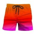thumbnail image 3 of Mens Swimming Trunks Mens' Fashion Comfortable Gradient Beachwear Pocketed Drawstring Short Pants Beach Shorts for Men Hot Pink XL, 3 of 4