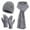 Grey, variant on 2024 Winter Men's and Women's Matching Style Knitted Hat Thick Warm Scarf and Glove Set for Cold Weather