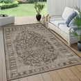 thumbnail image 6 of 5x7 Washable Area Rug Non-Slip Low Profile Vintage Distressed Oriental Rug for Living Room, Bedroom, Dining Room, Office, Brown, 6 of 13