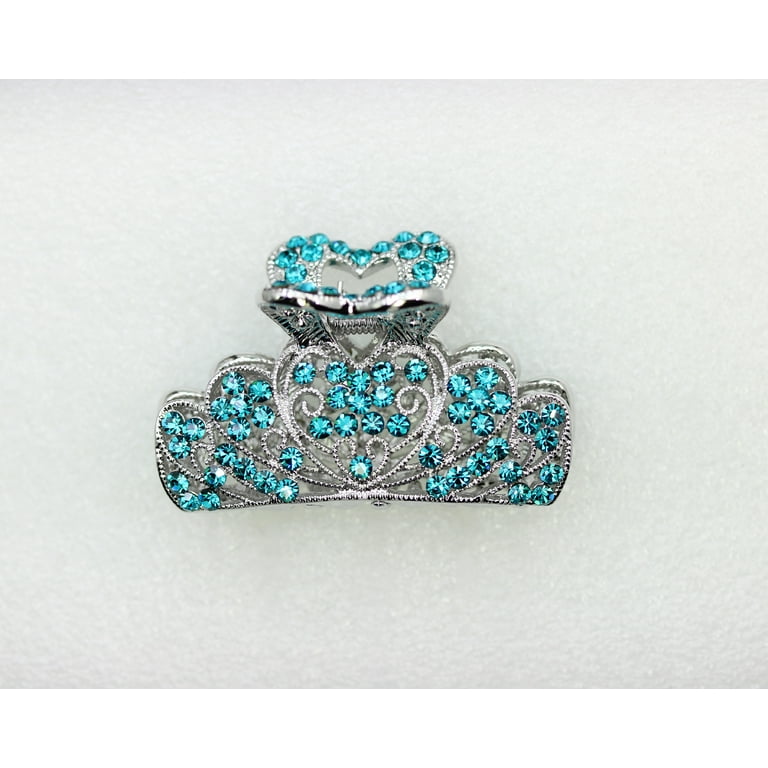 CRYSTAL HAIR CLAW TEAL CRYSTAL HAIR CLAW TEAL
