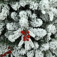 thumbnail image 4 of Haute Decor 9 Ft. Tall Slim Lexington Pre-Lit Flocked Artificial Christmas Tree, 4 of 5