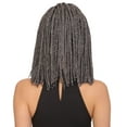 thumbnail image 4 of LUXLUXE Cece 14.5” HD Lace Front Braided Wig with Baby Hair, Heat Resistant Fibers, Black and Grey blend Colors, 4 of 9