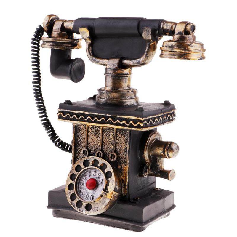 Antique Home Telephone Retro Vintage Old Fashioned Home Dial Phone 7111-14 