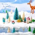 thumbnail image 5 of 67PCS Sisal Frosted Christmas Trees Snowflake Bottle Brush Trees with Wood Base Mini Artificial Christmas Trees Set Tiny Christmas Balls Gift Box Wreath for Christmas Home DIY Decor Crafts, 5 of 7
