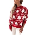 thumbnail image 1 of Cardigan de Noël pour Femmes Pull Chaud d'Hiver Doux Mi-Long Veste Décontractée de Noël Tricotée Mode Pull Col Rond Tricoté, 1 of 7