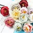 thumbnail image 4 of Fake Flower Head Exquisite Retro Long Stem DIY Garland Artificial Rose Festival Supplies, 4 of 7