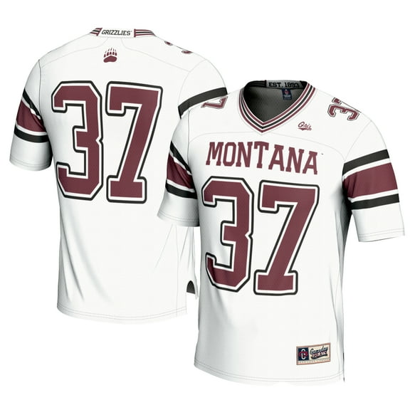 Men's GameDay Greats #37 White Montana Grizzlies Football Jersey