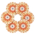 thumbnail image 2 of Orange Geometric Flower Drink Coasters with Holder Absorbent Coaster for Coffee Table Room Decor 6 Pack, 2 of 7