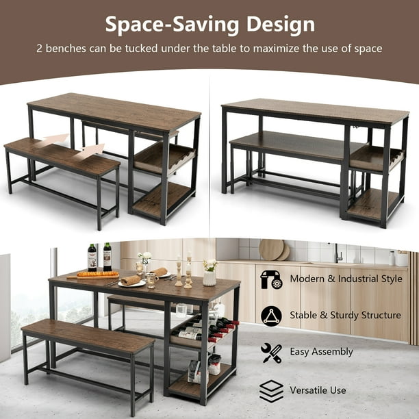 Kitchen table clearance with bench walmart
